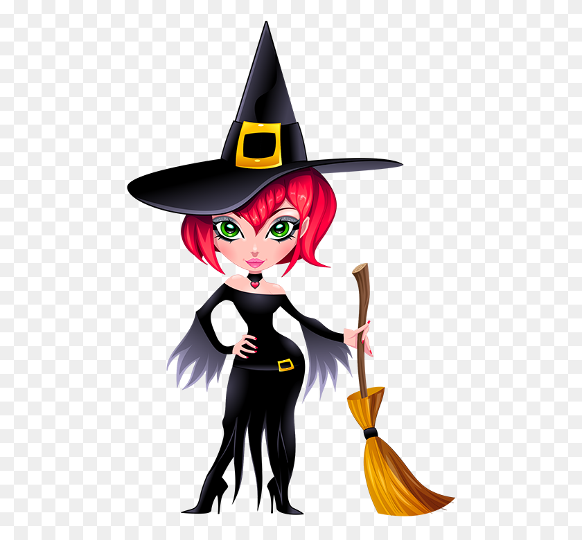 475x720 Halloween Witch Illustration Witches In Art Illustrations - Witchcraft Clipart