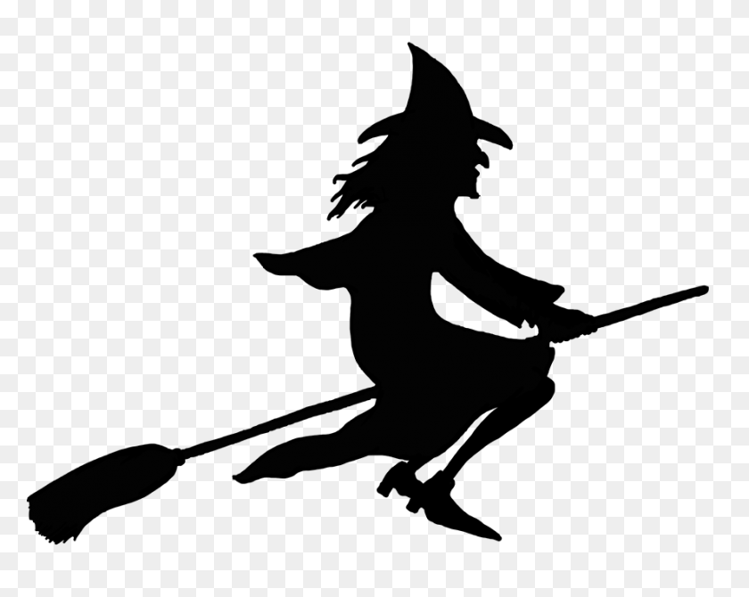 886x693 Хэллоуин Ведьма Силуэт Клипарт - Ведьма Лицо Клипарт