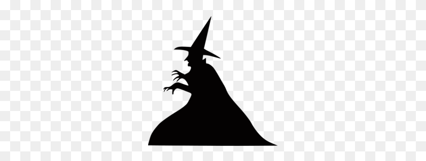256x259 Halloween Witch Silhouette Png Image - Witch Silhouette PNG
