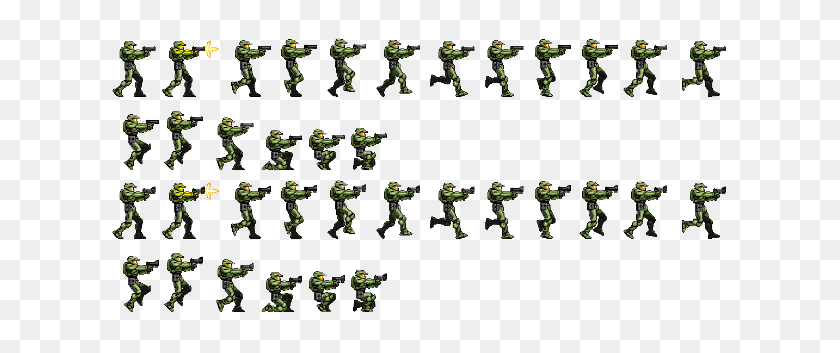 615x293 Halo Master Chief Sprite Sheet!!! - Master Chief PNG