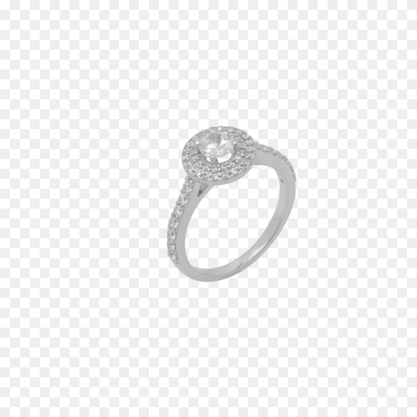 800x800 Halo White Gold Diamond Ring Central Stone Size Total - Diamond Ring PNG