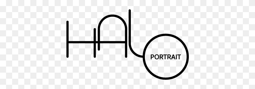 404x234 Haloportrait - Черно-Белый Клипарт Halo