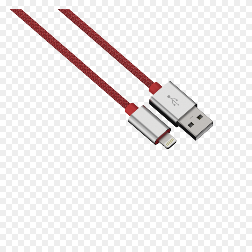 1100x1100 Hama Color Line Chargingsync Cable, Lightning - Red Lightning PNG