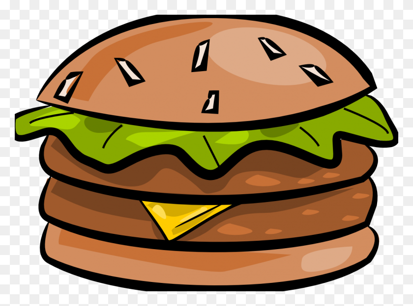1233x892 Hamburger And French Fries Clipart - Hamburger And Fries Clipart