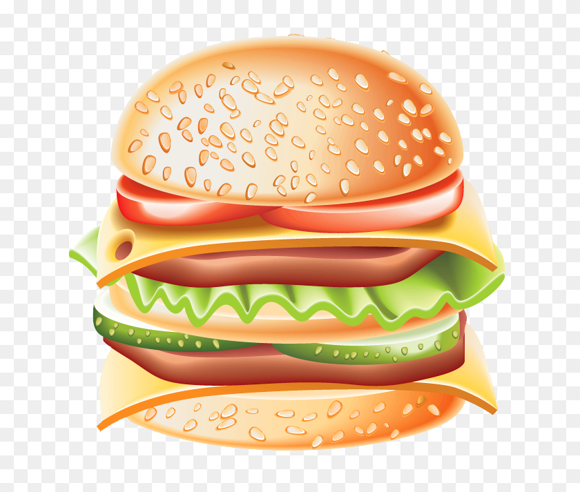 681x653 Hamburger Burger Clipart Clipart Kid - Burger Clipart Black And White