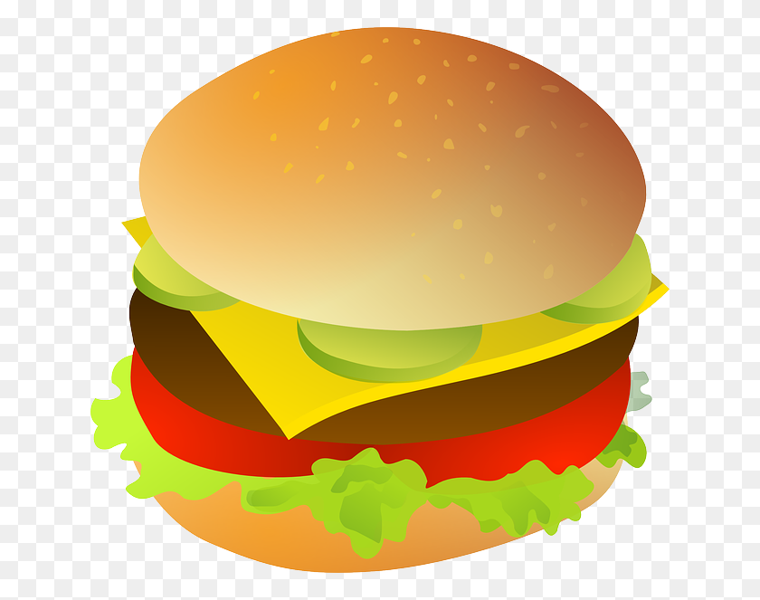 640x603 Hamburger Clip Art - Sandwich Clipart PNG