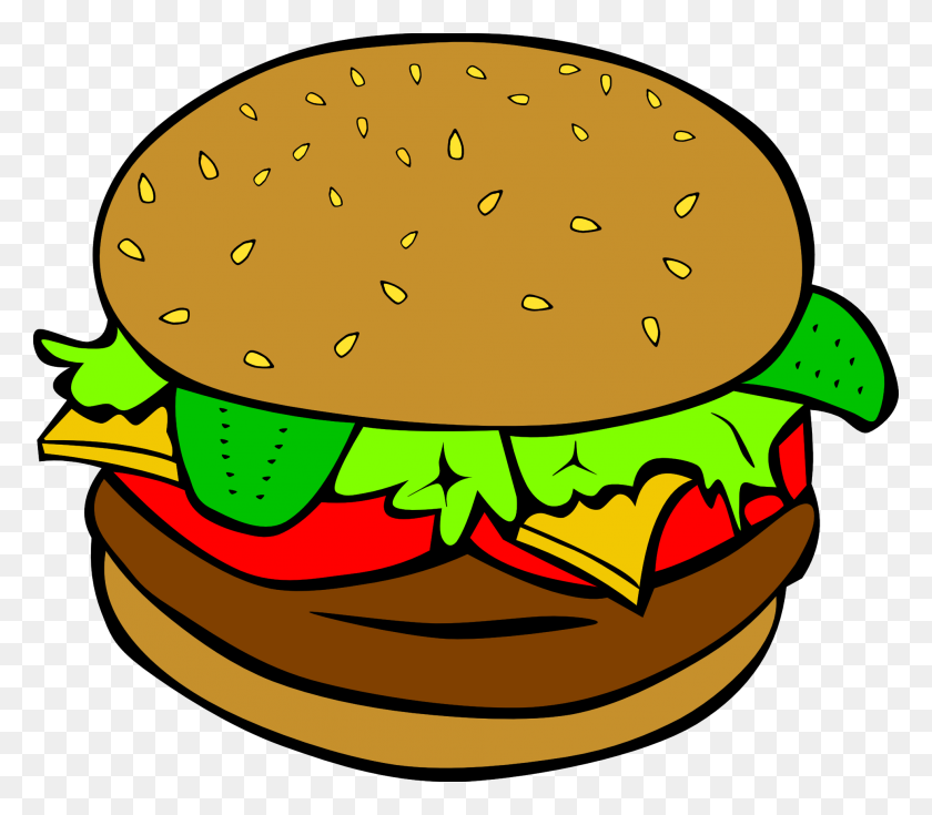 1969x1705 Гамбургер Американская Еда - Попкорн Куриный Клипарт