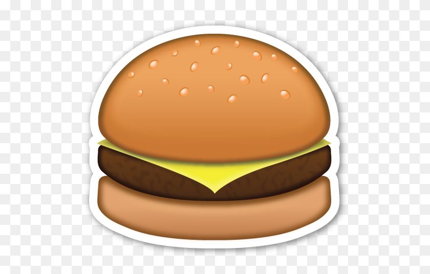 527x476 Гамбургер Emojis Pegatinas Emoticonos, Emojis Y - Hamburguesa Png