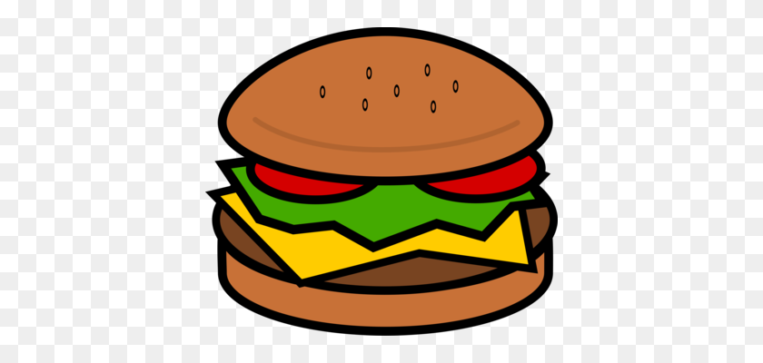 388x340 Hamburger Fast Food Barbecue Cheeseburger Hot Dog - Hamburger Patty Clipart