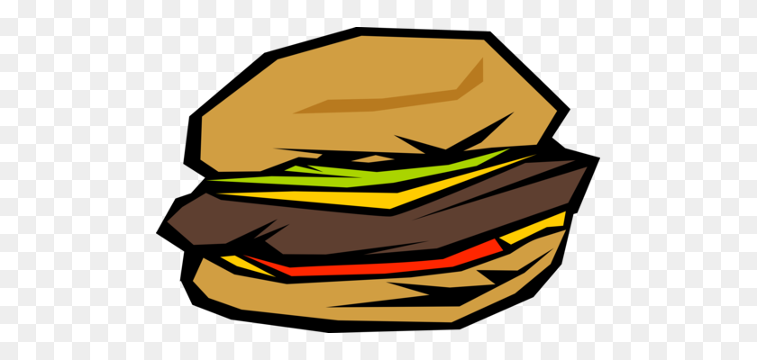 493x340 Hamburger Fast Food Chicken Sandwich Krabby Patty - Hoagie Clipart
