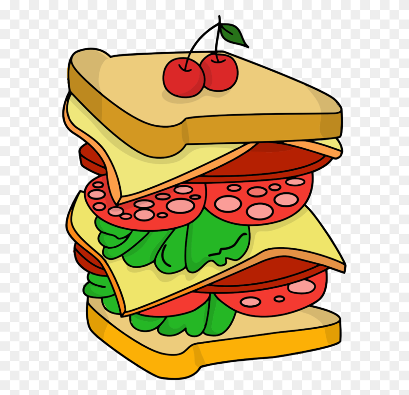 585x750 Hamburger Hot Dog Sandwich Bread Drawing - Sandwich Clipart Free