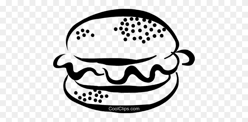 480x354 Гамбургер Клипарт Клипарт Векторная Иллюстрация - Гамбургер Клипарт Черно-Белое