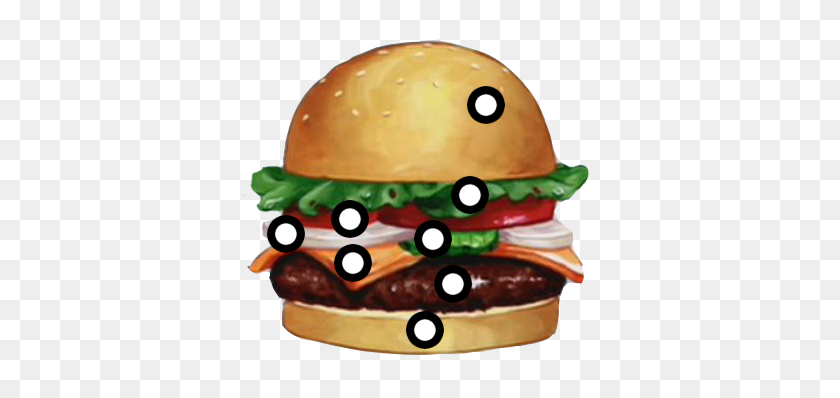 356x338 Hamburgers Clipart Krabby Patty - Burger Patty Clipart