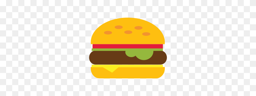 256x256 Hamburgers Clipart Snack - Hamburger Bun Clipart