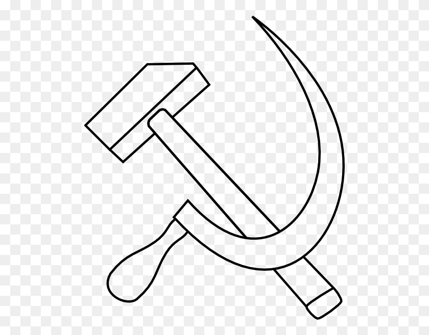 510x597 Hammer And Sickle Coloring Pages - Thor Hammer Clipart
