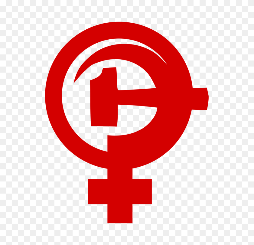 609x750 Hammer And Sickle Gender Symbol Feminism - Feminism PNG