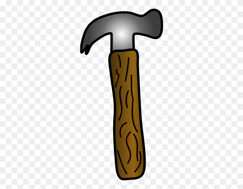 288x595 Hammer Clip Art Free Vector - Hammer And Nails Clipart