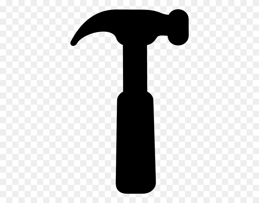 384x599 Hammer Clipart Image - Wrench Clipart Black And White