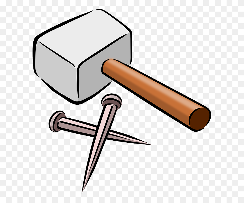 615x640 Hammer Clipart Old - Thor Hammer Clipart