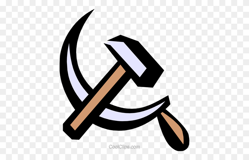 438x480 Hammer Sickle Royalty Free Vector Clip Art Illustration - Hammer And Sickle Clipart