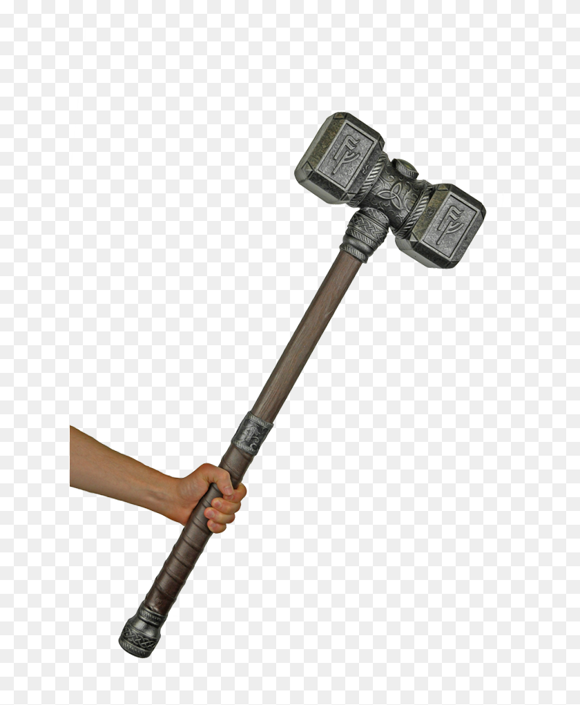 637x961 Hammer Swords, Knives, Axes And Such Weapons - Thor Hammer PNG