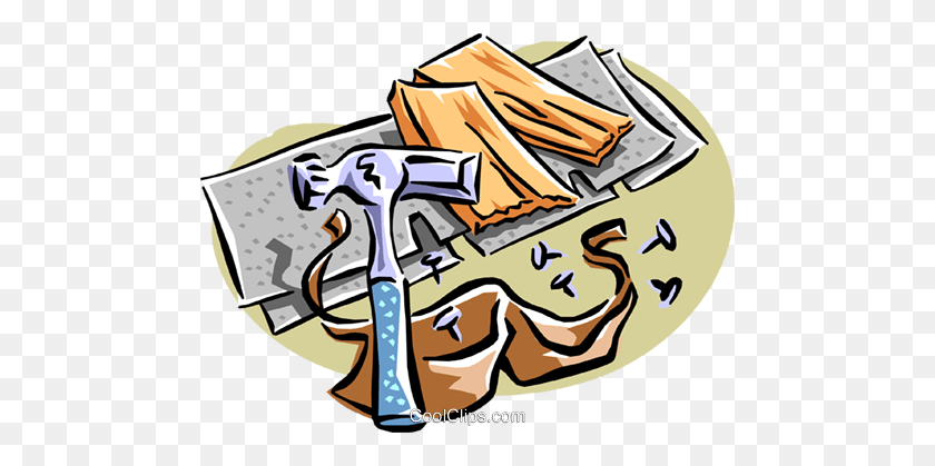 480x359 Hammer With Carpentry Tools Royalty Free Vector Clip Art - Carpenter Tools Clipart