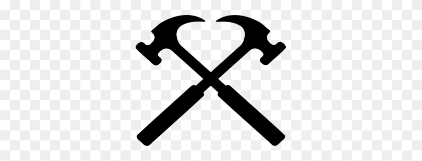 299x261 Hammering Cliparts - Hammer Clipart Black And White