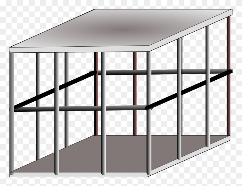 998x750 Hamster Cage Drawing Download Birdcage - Cage Clipart Black And White