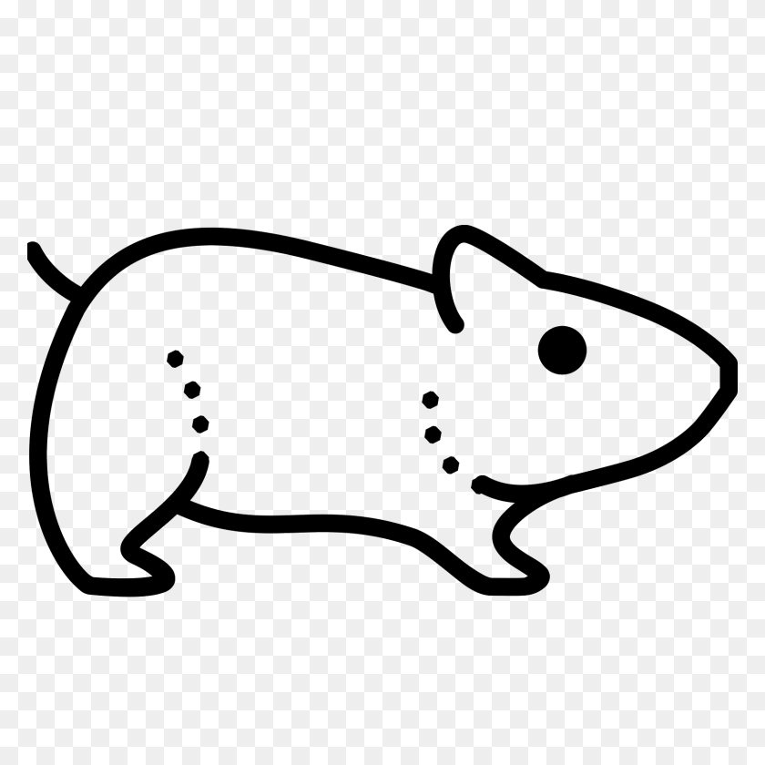 1600x1600 Hamster Icon - Hamster Black And White Clipart