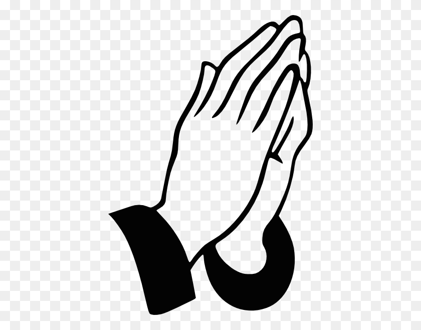 408x598 Hand Black And White Cross And Praying Hands Clipart Black White - Cross Clipart Black And White