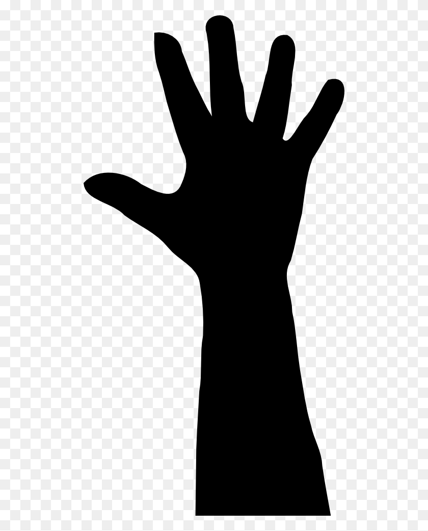 512x981 Рука Черно-Белая Рука Картинки Черно-Белый Бесплатный Клипарт - Палец Клипарт Черный И Белый