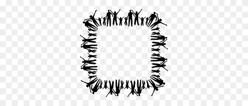 300x300 Hand Clip Art Outline Holding Hands - Black And White Family Clipart