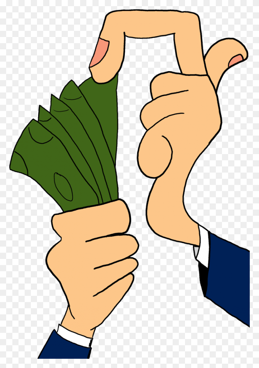 830x1207 Hand Clipart Money Bag Cartoon Cartoon Money Png - Money PNG Images