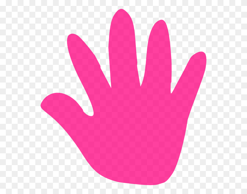 564x598 Hand Clipart Pink - Hand Fan Clipart