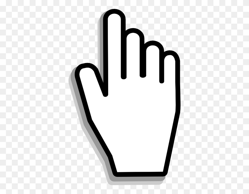 378x596 Hand Cursor Clip Art Royalty - Mouse Hand PNG