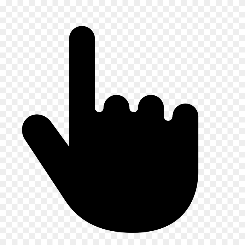 1600x1600 Hand Cursor Icon - Pointer Finger PNG
