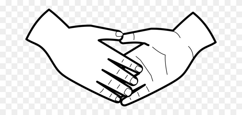 664x340 Hand Drawing Palm Print Finger - Finger Space Clipart