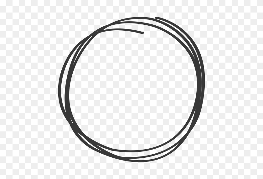 512x512 Hand Drawn Circle Element - Drawn Circle PNG