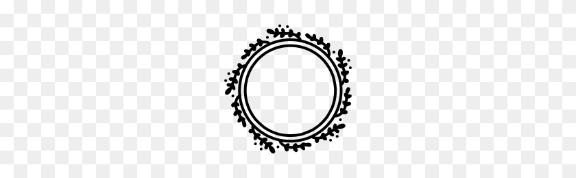 200x200 Hand Drawn Circle Wreath Icons Noun Project - Drawn Circle PNG