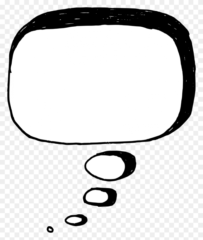 837x1000 Hand Drawn Comic Speech Bubbles Vector Images - Drawn Circle PNG