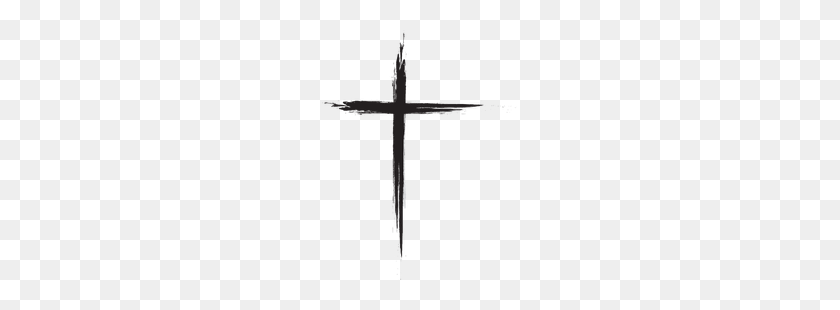195x250 Нарисованный Рукой Стикер Креста Гранж - Гранж Крест Png