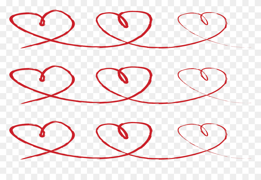 1125x750 Hand Drawn Heart Chain - Hand Drawn Heart PNG