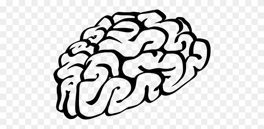 500x353 Нарисованный От Руки Векторный Рисунок Человеческого Мозга - Человеческий Мозг Png