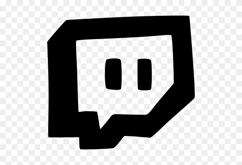 512x512 Hand Drawn, Social, Twitch Icon - Twitch Icon PNG