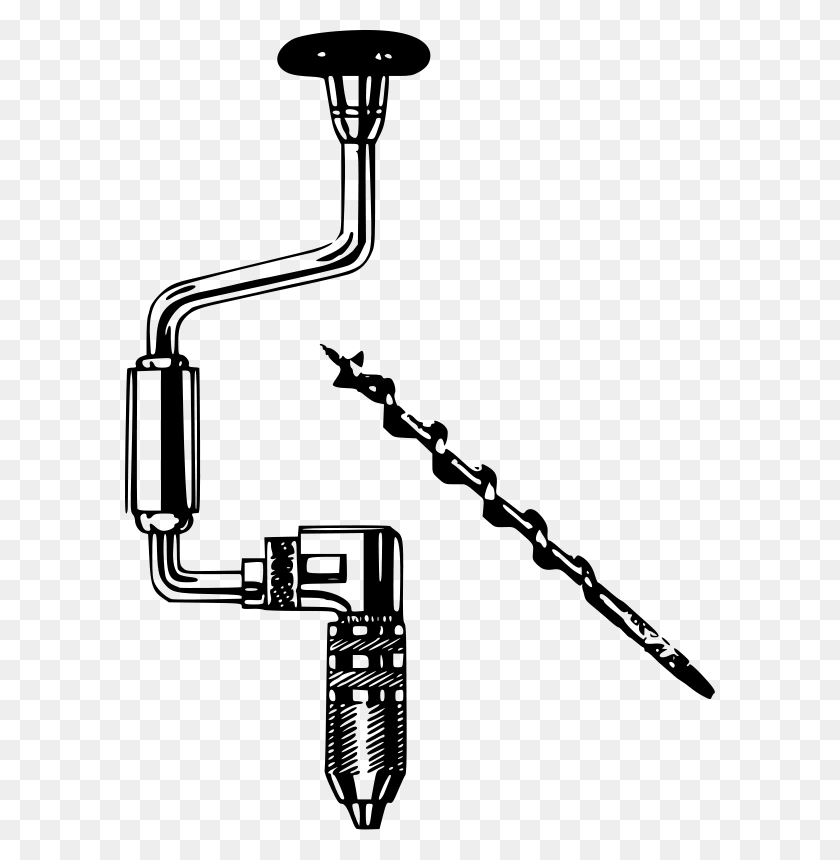 590x800 Hand Drill Free Vector - Power Drill Clipart