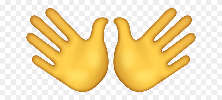 641x318 Рука Emoji - Открытая Рука Png