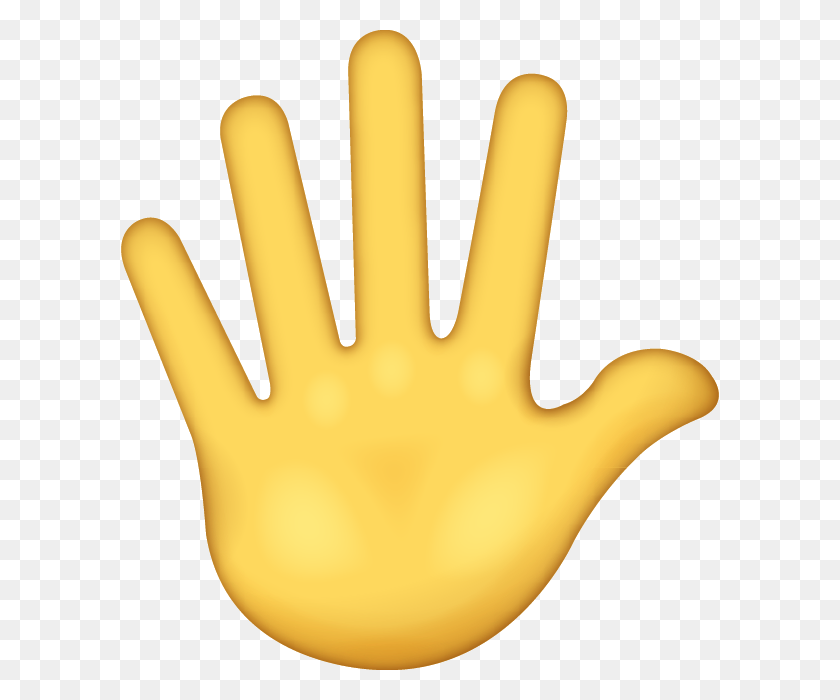 598x640 Hand Emoji Clipart Finger - Stop Hand Clipart