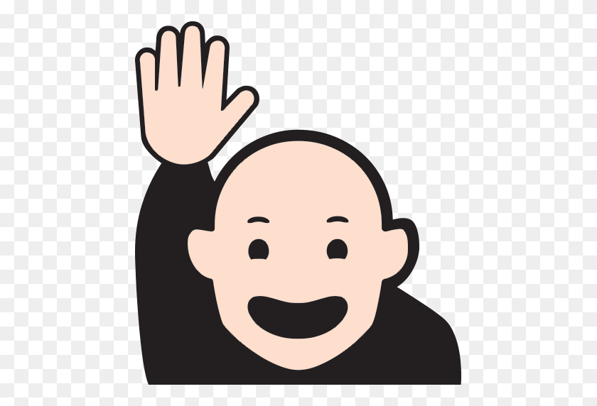 512x512 Рука Emoji Клипарт Одна Рука - Поднимите Руку Клипарт