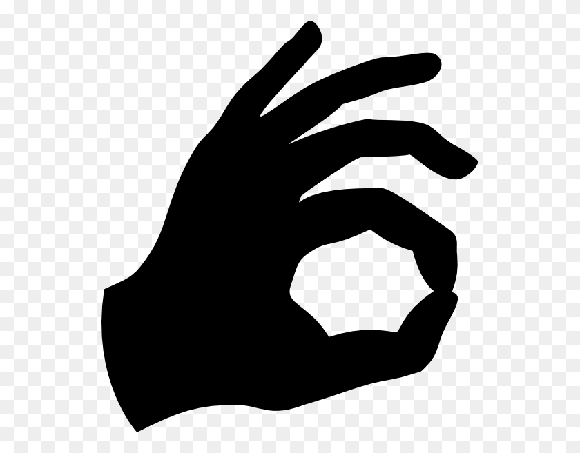 546x597 Hand Gesture Clipart L Hand - Hand Sign Clipart