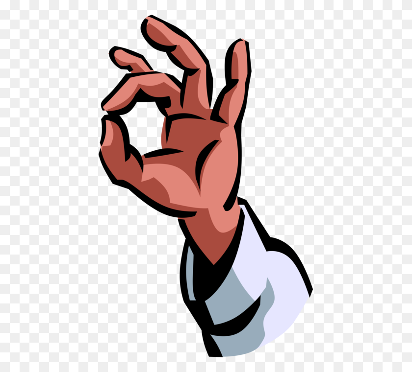 437x700 Hand Gesture Offers A Ok Or Okay Sign - Ok Sign PNG